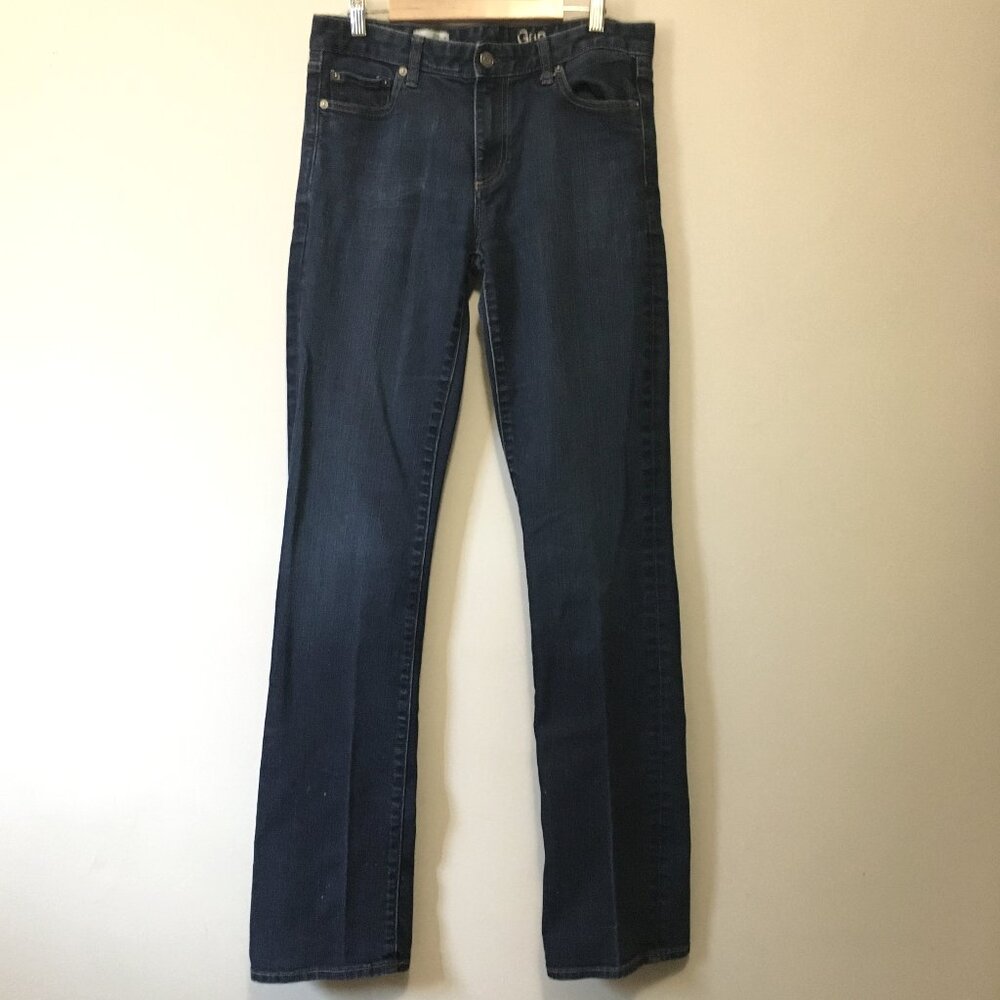 GAP 1969 Perfect Boot Jeans - Dark Navy Blue - LONG Inseam - Tall Size 29